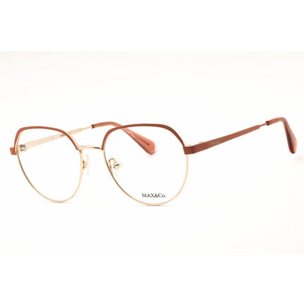 Max & Co MO5110 032 Women's Round Shape Eyeglasses - Pale Gold Metal Full Rim Frame ,