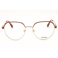 Max & Co MO5110 032 Women's Round Shape Eyeglasses - Pale Gold Metal Full Rim Frame ,