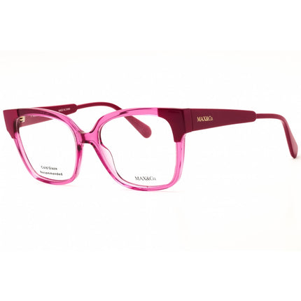 Max & Co MO5116 075 Women's Rectangular Eyeglasses - Shiny Fuchsia Injected Propionate ,