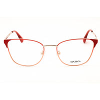 Max & Co MO5118 066 Women's Rectangular Shape Eyeglasses - Shiny Red Metal Frame ,