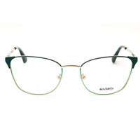 Max & Co MO5118 096 Women's Rectangular Eyeglasses - Shiny Dark Green Metal Frame ,