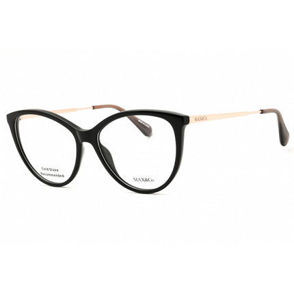 Max & Co MO5120 001 Women's Cat Eye Eyeglasses - Shiny Black Injected Propionate Frame ,