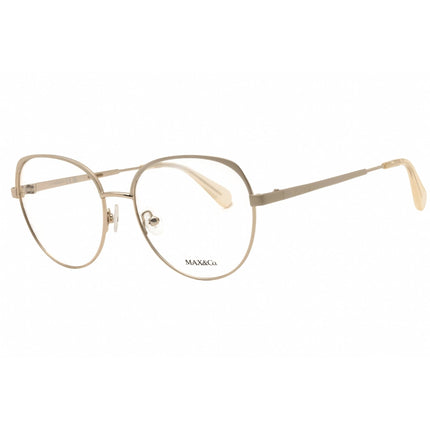 Max & Co MO5123 32A Women's Round Shape Eyeglasses - Pale Gold Metal Frame, 54mm ,