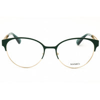 Max & Co MO5124 096 Women's Oval Shape Eyeglasses - Shiny Dark Green Metal Frame ,