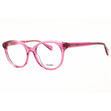 Max & Co MO5126 075 Women's Round Shape Eyeglasses - Shiny Fuchsia Acetate Frame ,