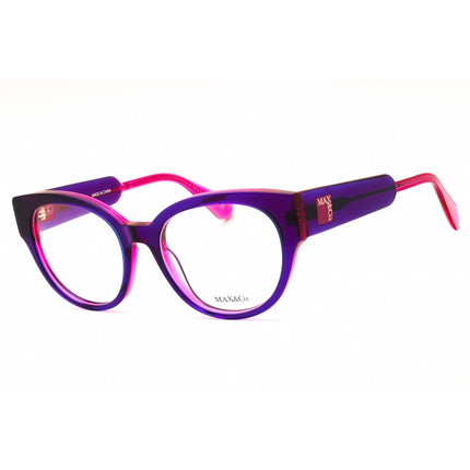 Max & Co MO5128 083 Women's Round Shape Eyeglasses - Violet/Pink Acetate Frame ,