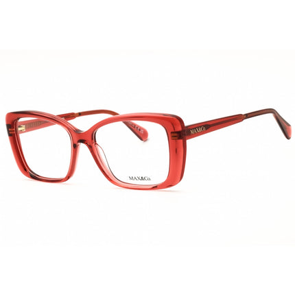 Max & Co MO5132 066 Women's Rectangular Shape Eyeglasses - Shiny Red Acetate Frame ,