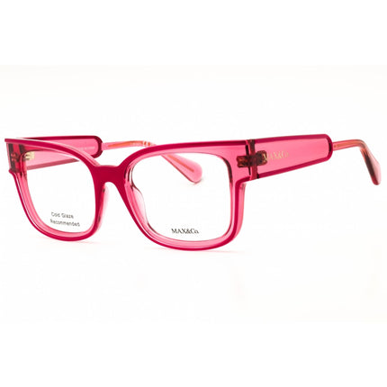Max & Co MO5133 072 Women's Rectangular Eyeglasses in Shiny Pink Injected Propionate ,