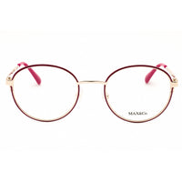 Max & Co MO5138 077 Women's Round Shape Eyeglasses - Fuchsia/Beige Metal Full Rim Frame ,