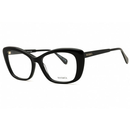 Max & Co MO5143 001 Women's Cat Eye Shape Eyeglasses - Shiny Black Acetate Frame ,