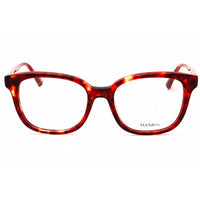 Max & Co MO5144 054 Women's Rectangular Shape Eyeglasses - Red Havana Acetate Frame ,