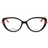 Max & Co MO5147 005 Women's Cat Eye Eyeglasses - Black/Red Injected Propionate Frame ,