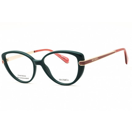 Max & Co MO5147 096 Women's Cat Eye Eyeglasses in Shiny Dark Green Injected Propionate ,