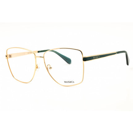 Max & Co MO5164 030 Women's Oval Shape Eyeglasses - Shiny Deep Gold Metal Frame ,