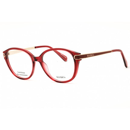 Max & Co MO5171 069 Women's Oval Eyeglasses - Shiny Bordeaux Injected Propionate Frame ,