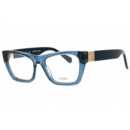 Max & Co MO5186 090 Women's Cat Eye Shape Eyeglasses - Shiny Blue Acetate Frame ,