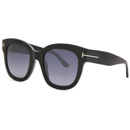 Tom Ford Beatrix-02 FT0613 01C Women's Square Sunglasses Black Smoke 52mm ,