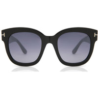 Tom Ford Beatrix-02 FT0613 01C Women's Square Sunglasses Black Smoke 52mm ,