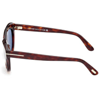 Tom Ford Toni FT1111 54V Women's Oval Sunglasses Red Havana Blue 55mm ,