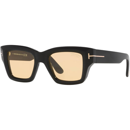 Tom Ford Ilias FT1154 01E Men's Square Sunglasses Shiny Black 50mm ,