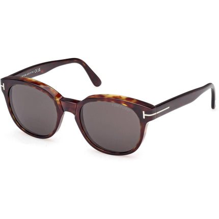 Tom Ford Mert FT1180 52A Men's Round Sunglasses Dark Havana Smoke 53mm ,
