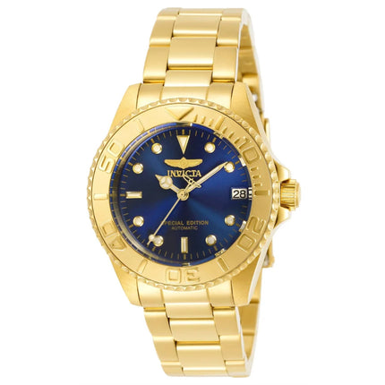 Invicta 30607 Pro Diver Women's Automatic Gold Stainless Steel Blue Dial Watch ,