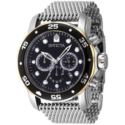 Invicta Pro Diver 48073 Men's 48mm Black Dial Silver Stainless Steel Quartz Watch ,