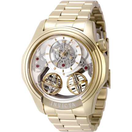 Invicta Racing 48900 Men's 46mm Gold Dial Quartz Watch with Silicone Band ,