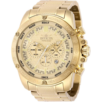 Invicta 50322 Speedway Men's Quartz Watch 52mm Gold Dial Stainless Steel Bracelet ,