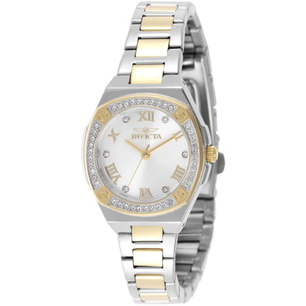 Invicta 50384 Specialty Women's Silver Dial Quartz Watch 28mm Gold Steel Bracelet ,