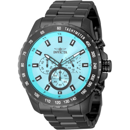 Invicta 50563 Speedway Men's Watch 48mm Black Stainless Steel Tiffany Blue Dial ,