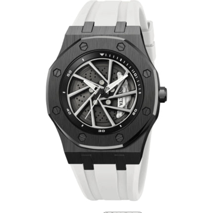 Invicta 69492 Speedway Rim Men's Black Dial Quartz Watch, 42mm, White Band ,