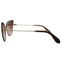 BCBG Max Azria Women's Sunglasses Gold-Tone 7 Shape Frame | BA4006-718 ,