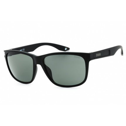 BMW BW0003 02D Men's Matte Black Injected Propionate Rectangular Full Rim Sunglasses ,