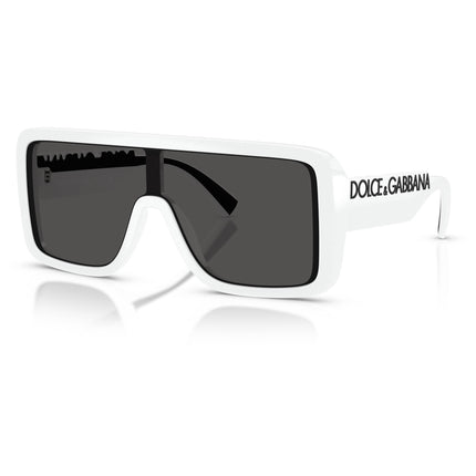 Dolce & Gabbana 0DG6204 33128734 Men's Shield Sunglasses in White with Full Rim Frame ,