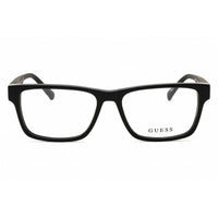 Guess GU50018 001 Men's Rectangular Eyeglasses in Shiny Black Acetate, Full Rim Frame ,