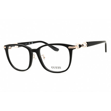 Guess GU50203-D 001 Women's Oval Eyeglasses in Shiny Black Acetate with Full Rim Frame ,