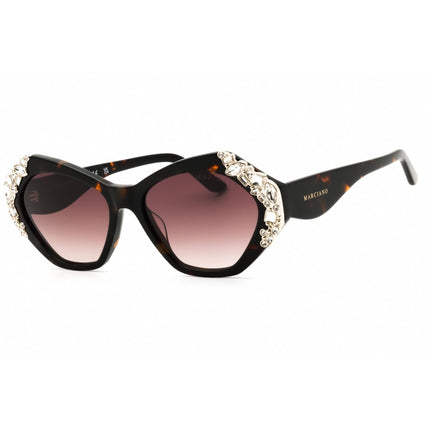 Guess by Marciano GM00026 52F Women's Oval Sunglasses in Dark Havana Acetate, Full Rim ,