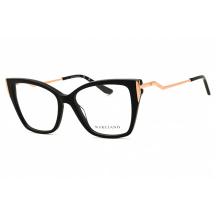 Guess by Marciano GM0399 001 Women's Cat Eye Eyeglasses in Shiny Black, Full Rim Frame ,