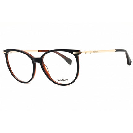 Max Mara MM5050 092 Women's Round Eyeglasses in Blue/Brown Acetate with Full Rim Frame ,
