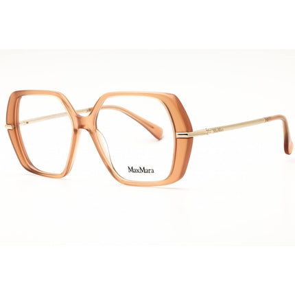 Max Mara MM5175 045 Women's Oval Eyeglasses in Shiny Light Brown Acetate with Full Rim ,