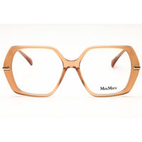 Max Mara MM5175 045 Women's Oval Eyeglasses in Shiny Light Brown Acetate with Full Rim ,