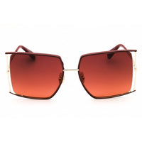 Max Mara MM0120 71F Women's Oversized Sunglasses in Bordeaux/Beige Metal Full Rim ,