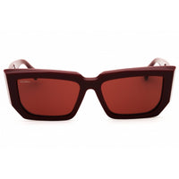 Max Mara MM0126 69S Women's Rectangular Sunglasses in Shiny Bordeaux Acetate Full Rim ,