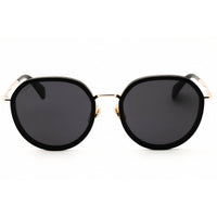 Max Mara MM0148-K 01A Women's Shiny Black Metal Full Rim Frame Round Shape Sunglasses ,