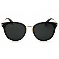 Max Mara MM0149-K 01A Women's Shiny Black Metal Full Rim Frame Round Shape Sunglasses ,