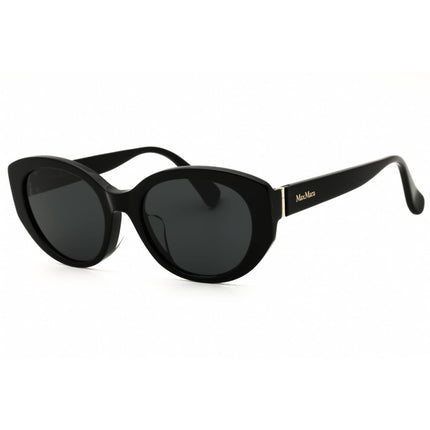 Max Mara MM0154-K 01A Women's Shiny Black Acetate Full Rim Cat Eye Shape Sunglasses ,