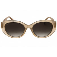 Max Mara MM0154-K 45F Women's Shiny Light Brown Acetate Full Rim Cat Eye Sunglasses ,