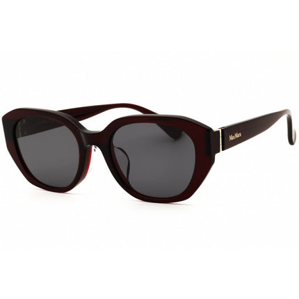 Max Mara MM0156-K 48A Women's Shiny Bordeaux Acetate Full Rim Oval Shape Sunglasses ,