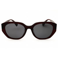 Max Mara MM0156-K 48A Women's Shiny Bordeaux Acetate Full Rim Oval Shape Sunglasses ,